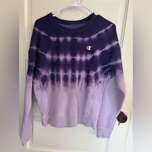 Champion Purple Tie-Dye Women's sweatshirt medium